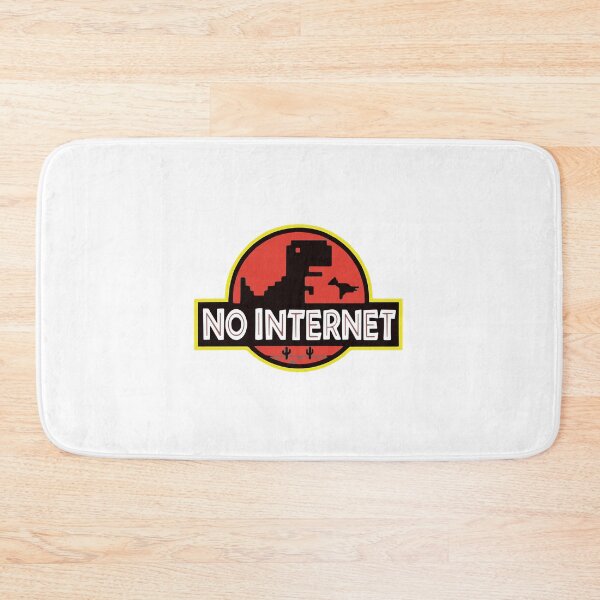 Item preview, Chrome Dino Escapes Jurassic Park Funny Dinosaur Mashup Art designed and sold by GeekMix.