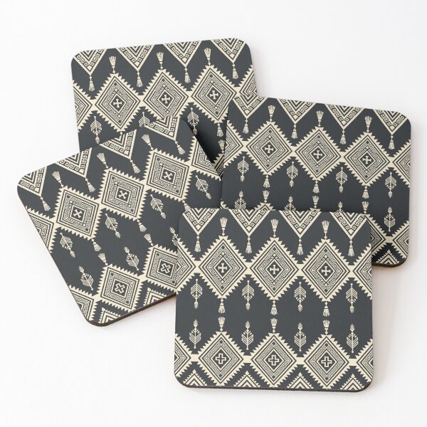 Item preview, Black Cream Boho Abstract Surface Pattern designed and sold by arteresting-art.