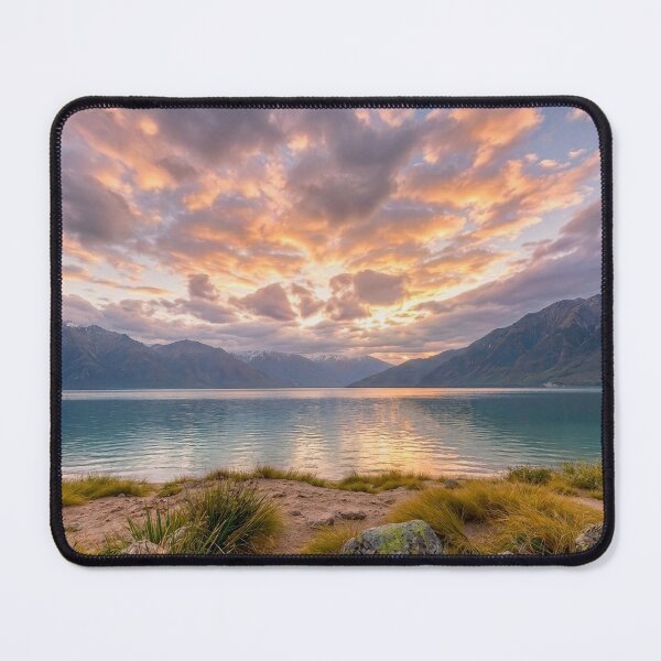 Item preview, Alpine Mountain Lake Sunset – Golden Hour Waters designed and sold by CTBF-Studio.