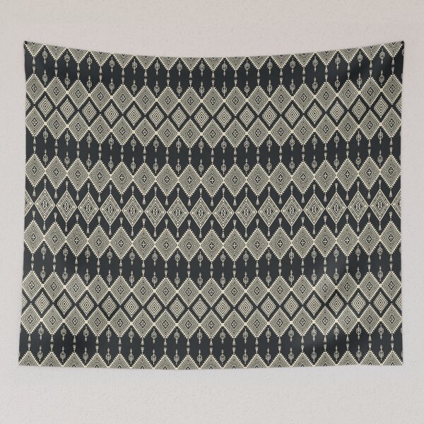 Item preview, Black Cream Boho Abstract Surface Pattern designed and sold by arteresting-art.