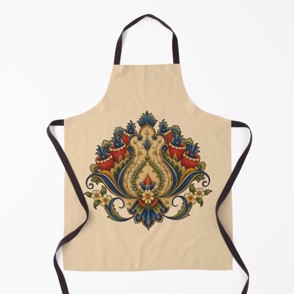 Item preview, Ottoman Floral Ornament | Turkish Iznik Tile Inspired Vintage Botanical Folk Art Design designed and sold by Psycho-Crazy.