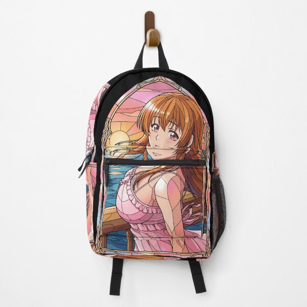 Item preview, Aina Yoshiwara Grand Blue Sunset Ocean Stained Glass Anime Girl designed and sold by mildaclairmo.