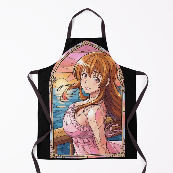 Item preview, Aina Yoshiwara Grand Blue Sunset Ocean Stained Glass Anime Girl designed and sold by mildaclairmo.