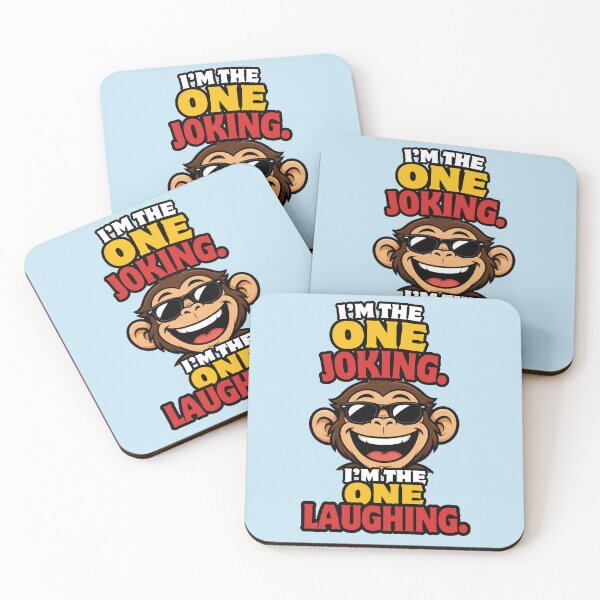 Item preview, I'm the One Joking, I'm the One Laughing, Funny Monkey  designed and sold by GoGreenlove.