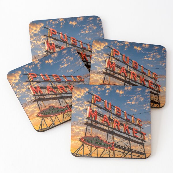 Item preview, Seattle Public Market at Golden Hour designed and sold by Kimberly Palmer.