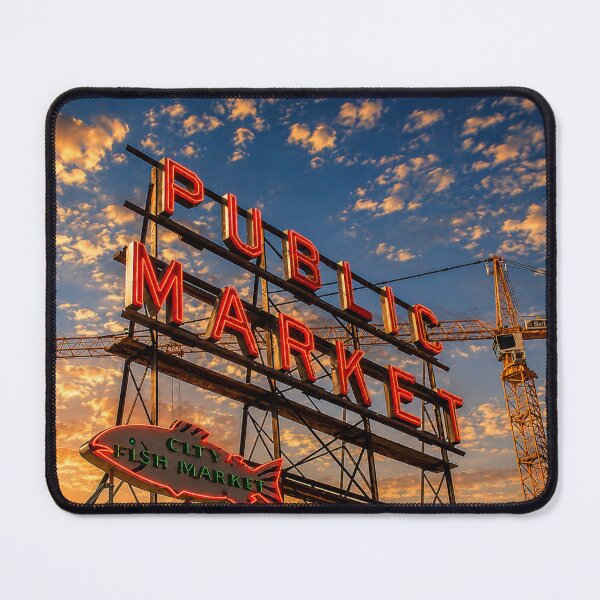 Item preview, Seattle Public Market at Golden Hour designed and sold by Kimberly Palmer.