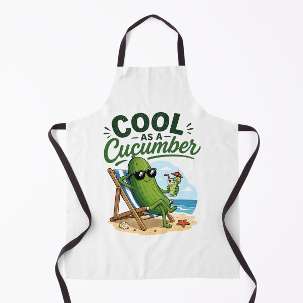 Item preview, Cool as a Cucumber | Funny Beach Cucumber Cartoon designed and sold by BabiesNanimals.
