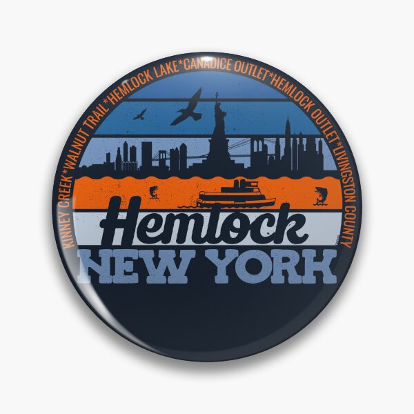 Item preview, Hemlock New York Sunset Retro Vintage Local Pride Logo designed and sold by CRHPOD20.