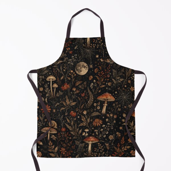 Item preview, Midnight Mycelium Gothic Botanical Seamless Pattern designed and sold by jtDigital + StrangeFolk.