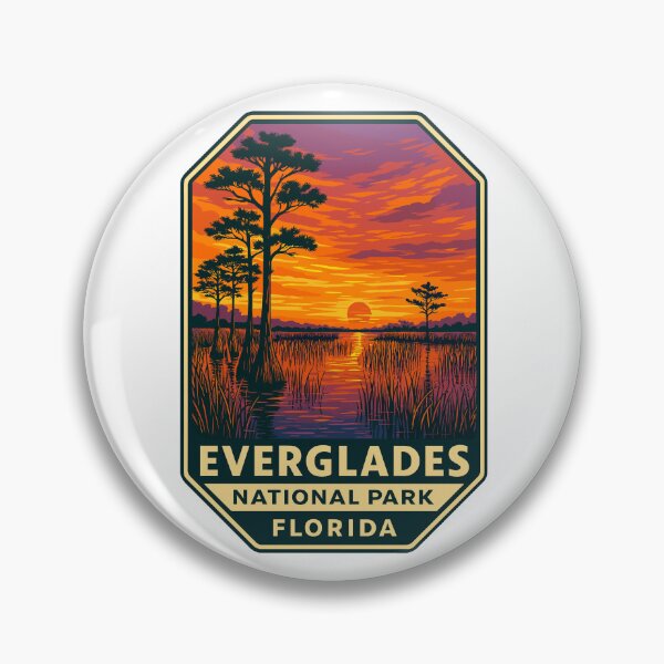 Item preview, Everglades National Park Retro Swamp Wildlife Sticker designed and sold by Ismeal Von.