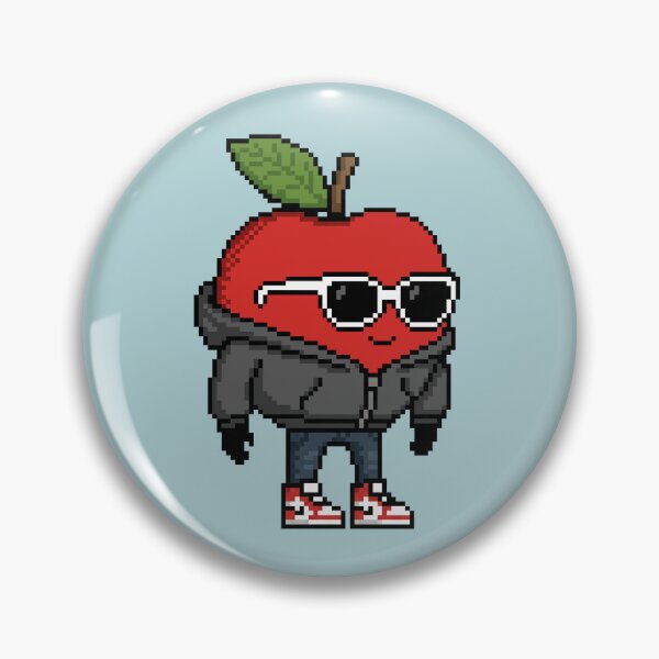 Item preview, Apple Pixel in a Hoodie (BK) designed and sold by White Rim Mates.