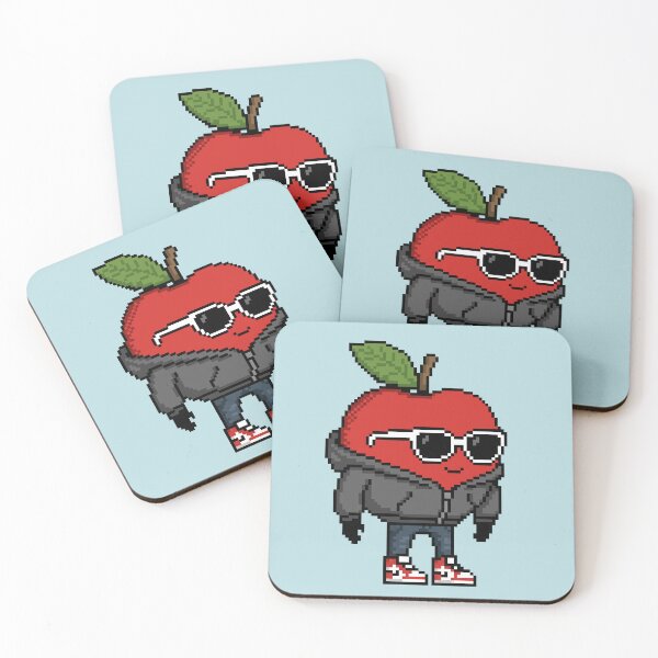 Item preview, Apple Pixel in a Hoodie (BK) designed and sold by White Rim Mates.