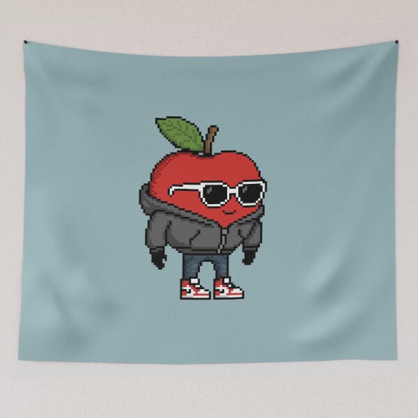 Item preview, Apple Pixel in a Hoodie (BK) designed and sold by White Rim Mates.