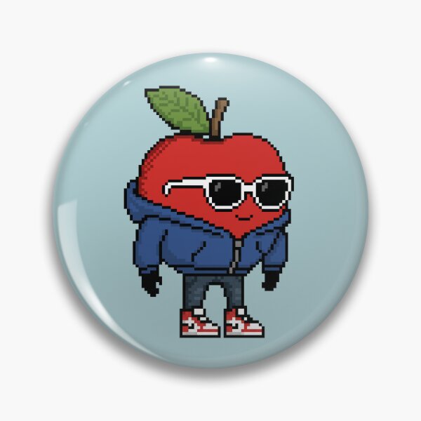 Item preview, Apple Pixel in a Hoodie (BL) designed and sold by White Rim Mates.