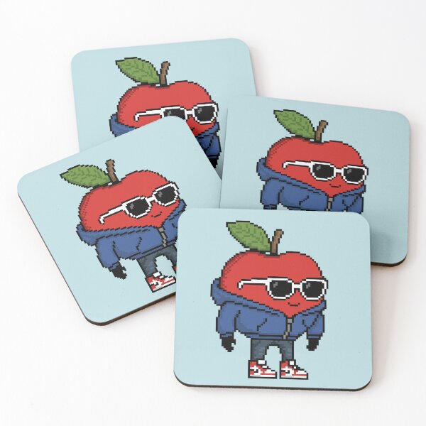 Item preview, Apple Pixel in a Hoodie (BL) designed and sold by White Rim Mates.