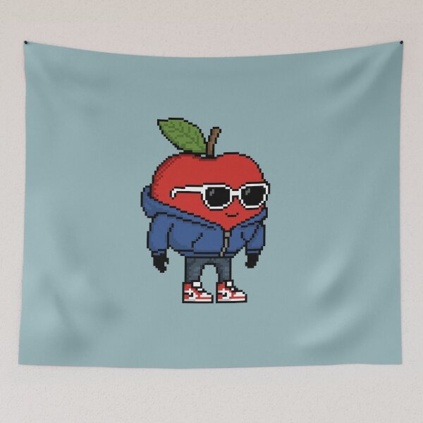 Item preview, Apple Pixel in a Hoodie (BL) designed and sold by White Rim Mates.