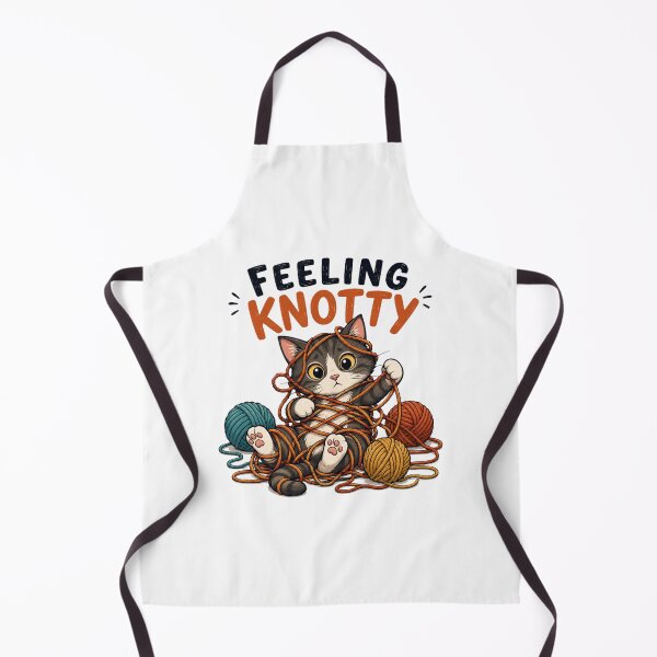 Item preview, Feeling Knotty | Funny Cat Tangled in Yarn Cartoon designed and sold by BabiesNanimals.