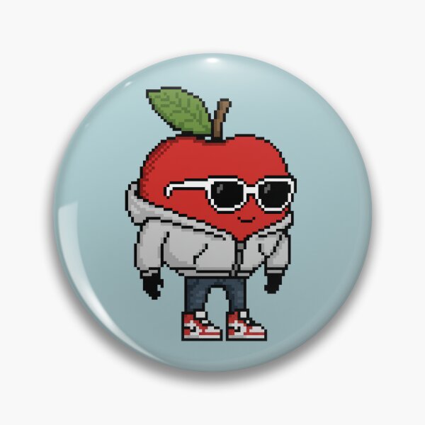 Item preview, Apple Pixel in a Hoodie (GY) designed and sold by White Rim Mates.