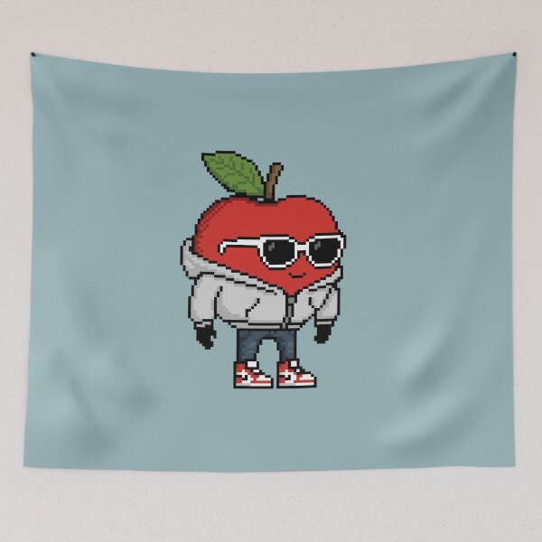 Item preview, Apple Pixel in a Hoodie (GY) designed and sold by White Rim Mates.