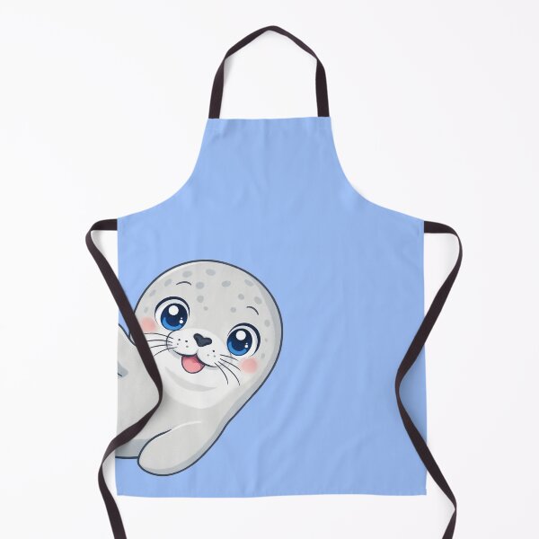 Item preview, Cute Peeking Seal | Kawaii Baby Seal Waving Sticker designed and sold by jo-e-basta.