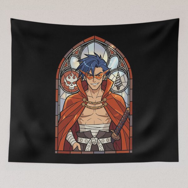 Item preview, Kamina Gurren Lagann Bright Stained Glass Hero Smile designed and sold by mildaclairmo.