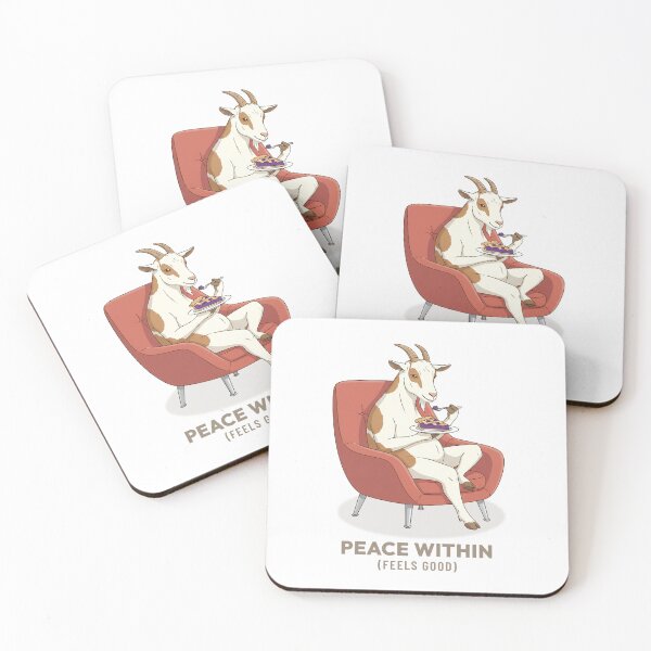 Item preview, Goat Enjoying Sweet Baked Pie Vintage Aesthetic designed and sold by COZY VINTAGE animal.