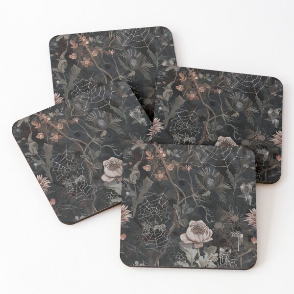 Item preview, Veiled Garden Gothic Floral Spiderweb Seamless Pattern designed and sold by jtDigital + StrangeFolk.