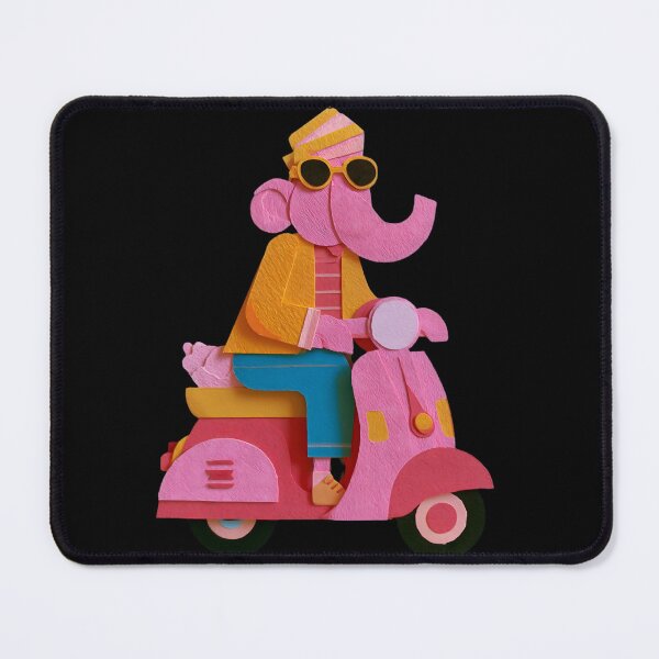 Item preview, Cool Streetwear Elephant Riding Pink Classic Scooter Pop Art designed and sold by PANNARUK THAILAND.