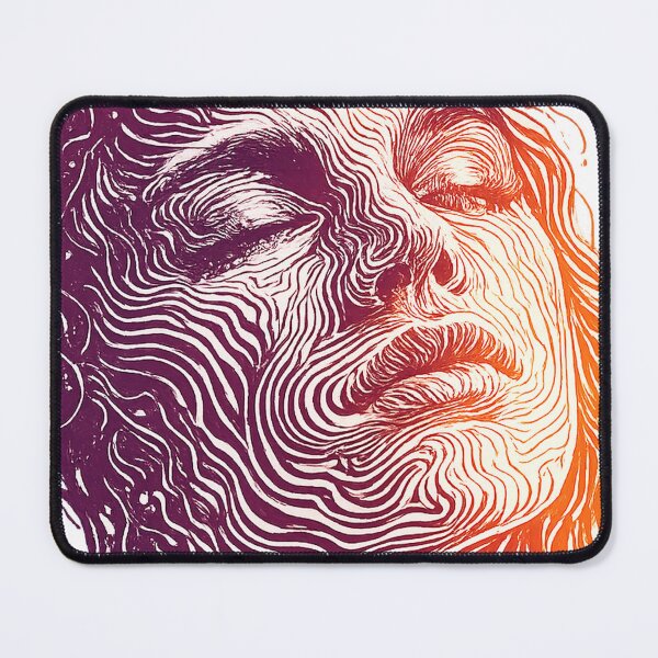 Item preview, Psychedelic Line Art Face | Abstract Surreal Portrait Illustration designed and sold by ravuh.