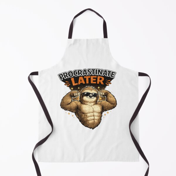Item preview, Procrastinate Later | Motivational Muscle Sloth Cartoon designed and sold by BabiesNanimals.
