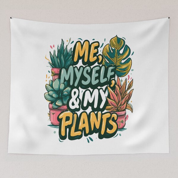 Item preview, Me, Myself, and My Plants Bubble Text Design designed and sold by RichardRags.