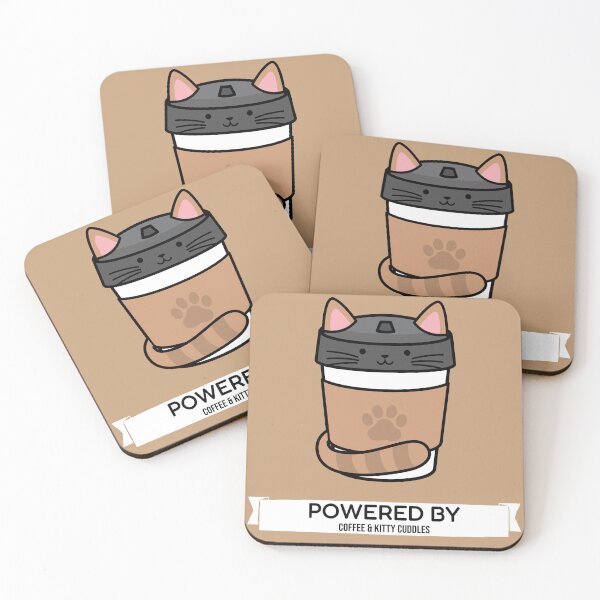 Item preview, Powered By Coffee & Kitty Cuddles designed and sold by DTTG-Co.