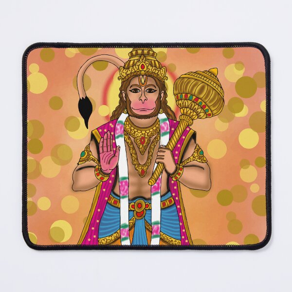 Item preview, Lord Hanuman Artwork | Divine Bajrangbali Digital Painting Illustration designed and sold by Harshit_Digital_Arts.