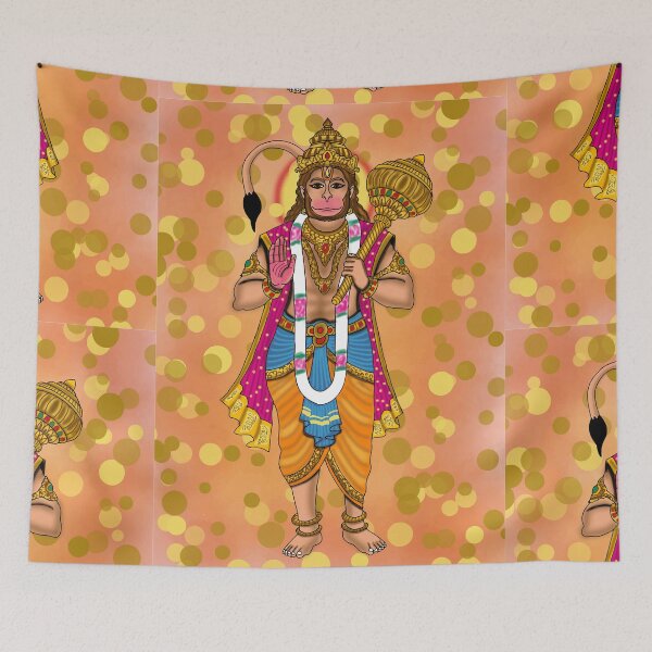 Item preview, Lord Hanuman Artwork | Divine Bajrangbali Digital Painting Illustration designed and sold by Harshit_Digital_Arts.