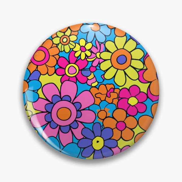Item preview, Vibrant 1960's Hippie Flower Power Colorful Psychedelic Pattern  designed and sold by DEC02.