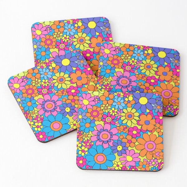 Item preview, Vibrant 1960's Hippie Flower Power Colorful Psychedelic Pattern  designed and sold by DEC02.