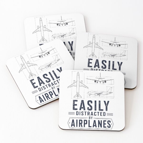 Item preview, Easily Distracted By Airplanes Blueprint T-Shirt | Aviation Engineer Gift | Aircraft Blueprint Design designed and sold by Moh-nd-Eg.