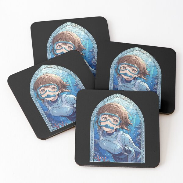 Item preview, Chisa Kotegawa Grand Blue Underwater Stained Glass Diving Serenity designed and sold by mildaclairmo.