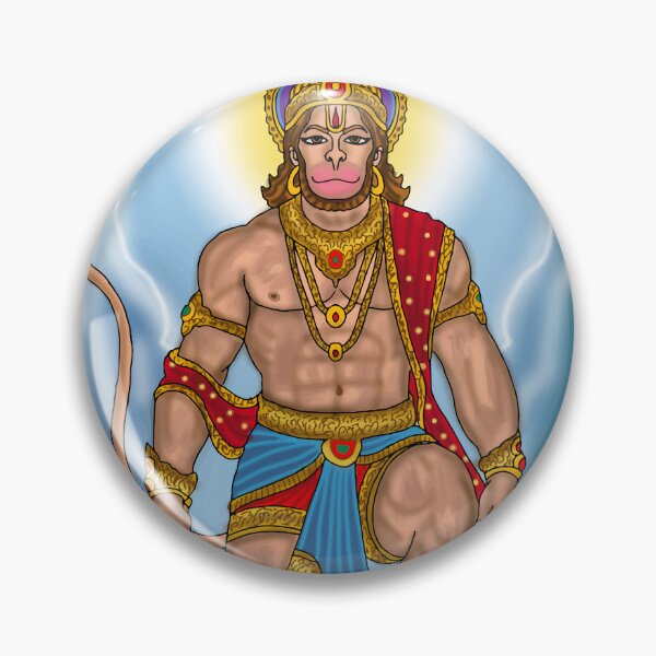 Item preview, Lord Hanuman Artwork | Divine Bajrangbali Digital Painting Illustration designed and sold by Harshit_Digital_Arts.