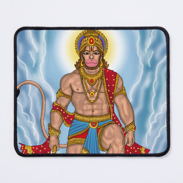 Item preview, Lord Hanuman Artwork | Divine Bajrangbali Digital Painting Illustration designed and sold by Harshit_Digital_Arts.