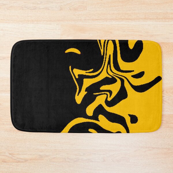Item preview, Yellow and Black Liquid Swirl Abstract Marble Art designed and sold by Jimakmo.