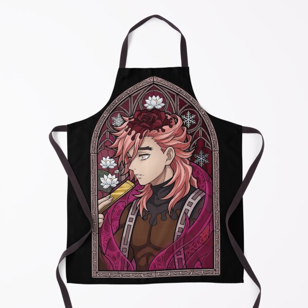 Item preview, Douma Demon Slayer Crimson Lotus Stained Glass Portrait designed and sold by mildaclairmo.