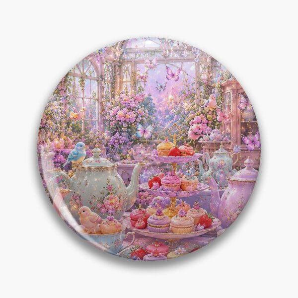 Item preview, Enchanted Floral Tea Garden designed and sold by Gold&pixels.