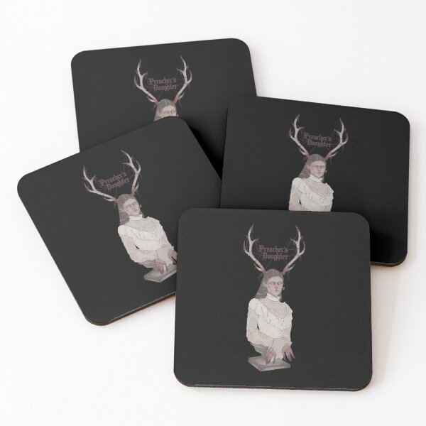 Item preview, Eerie Lady Bust with Antlers and Claws designed and sold by RoseArtGraphic.