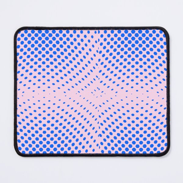 Item preview, Blue hexagons in optical effect on pink designed and sold by ALU.Desing.