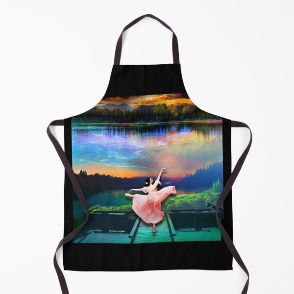 Item preview, Ballerina Dancing Over Vibrant Lake designed and sold by MapleBloom.