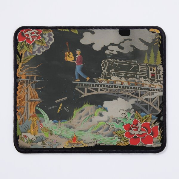 Item preview, Train River Tattoo Style Musician Graphic designed and sold by RoseArtGraphic.