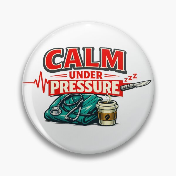 Item preview, Calm Under Pressure – Medical EKG Scalpel Design designed and sold by Lunaraluxy.