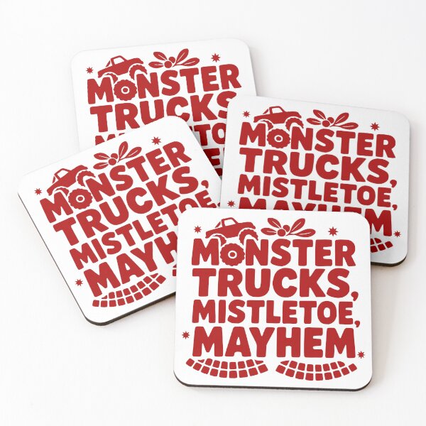 Item preview, Monster Trucks Mistletoe Mayhem designed and sold by theartfulaspie.