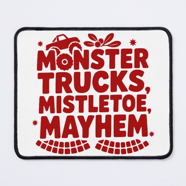 Item preview, Monster Trucks Mistletoe Mayhem designed and sold by theartfulaspie.